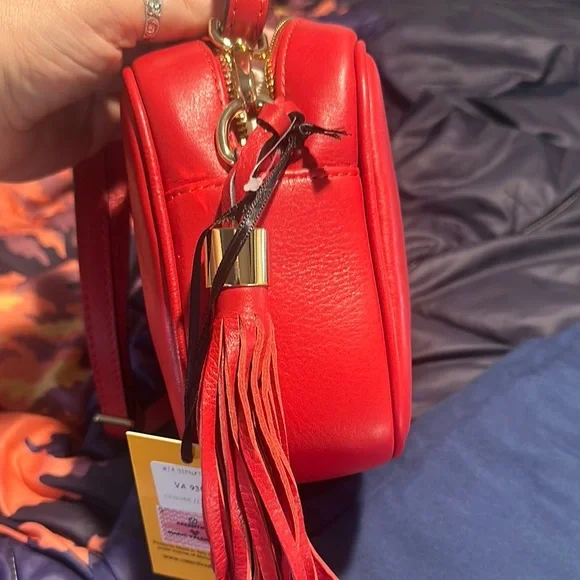 NWT Valentino Red Leather Crossbody Bag - Picture 9 of 14